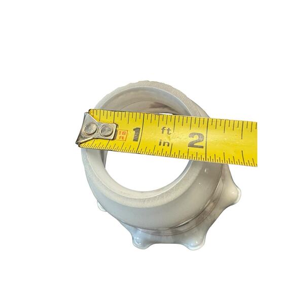 VTG 1980s Luster Milk Glass Ceiling Fan Globe Rose 3 Piece Set Floral Cottage - Picture 11 of 13